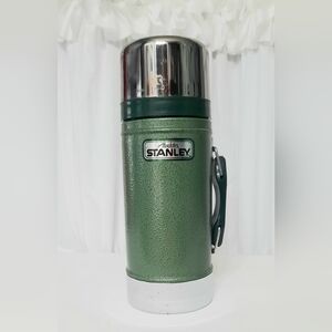 Vintage Aladdin Stanley Thermos A-13506 Metal Green Not in Perfect Shape see pic